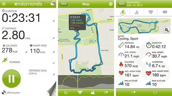 Endomondo - mobil