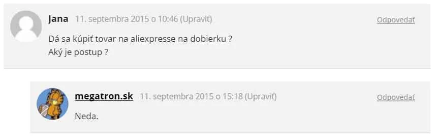 Príklad avataru v komentári