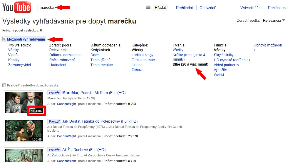 youtube filmy)
